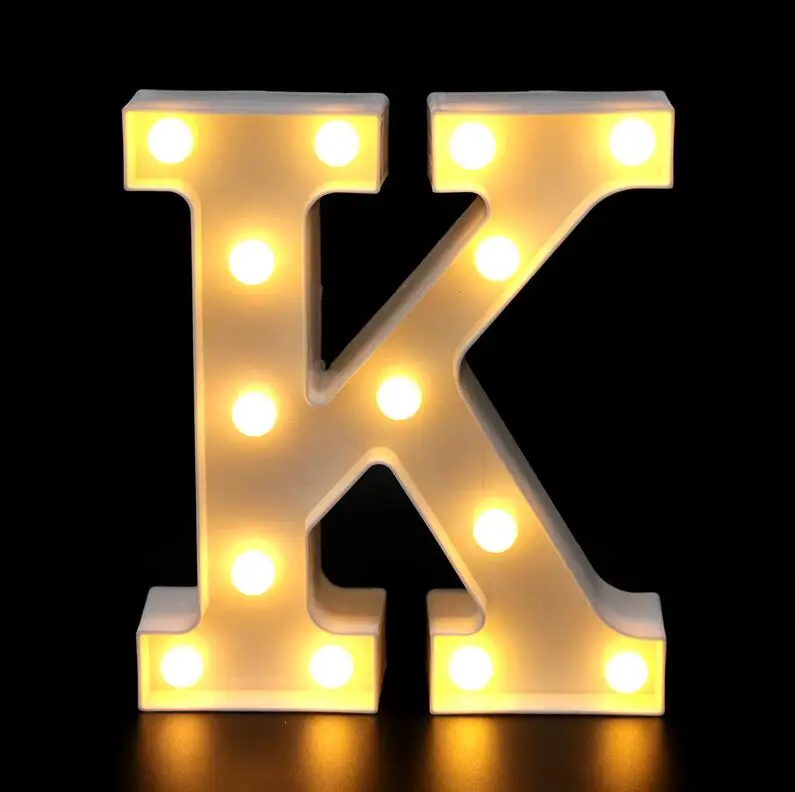 1 шт. светильник с буквой 23 см знак с подсветкой декоративный подарок на день матери белый деревянный шатер буквы светодиодный светильник s настенный подвесной - Цвет: K