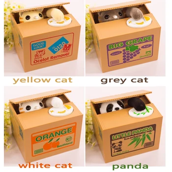 

Automatic Stealing Coin Toys Panda Coins Automatic Storage Coin Bank Cat Money Box Novelty & Gag Toys For Children Kids Gifts