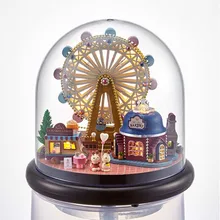 Кукольный домик игрушка миниатюрный кукольный домик освещение статуэтки ручной работы мебель для дома куклы Дом DIY Набор для лучших Дети Детские подарки