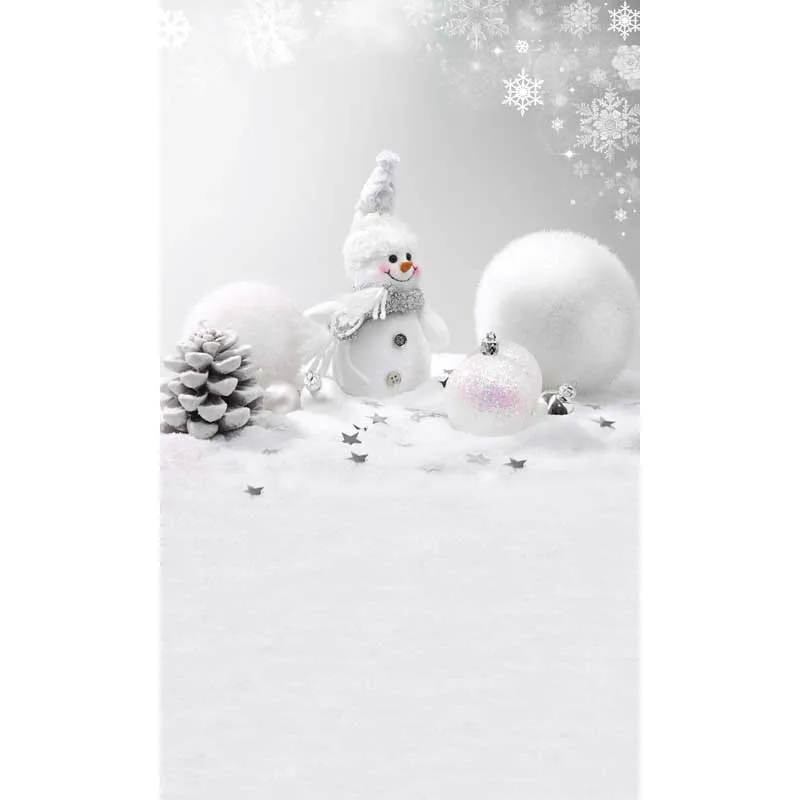 baratas Bola de neve Do Floco De Neve Do Boneco de neve foto fundo do estúdio Vinil pano de Computador impresso backdrops natal de Alta qualidade