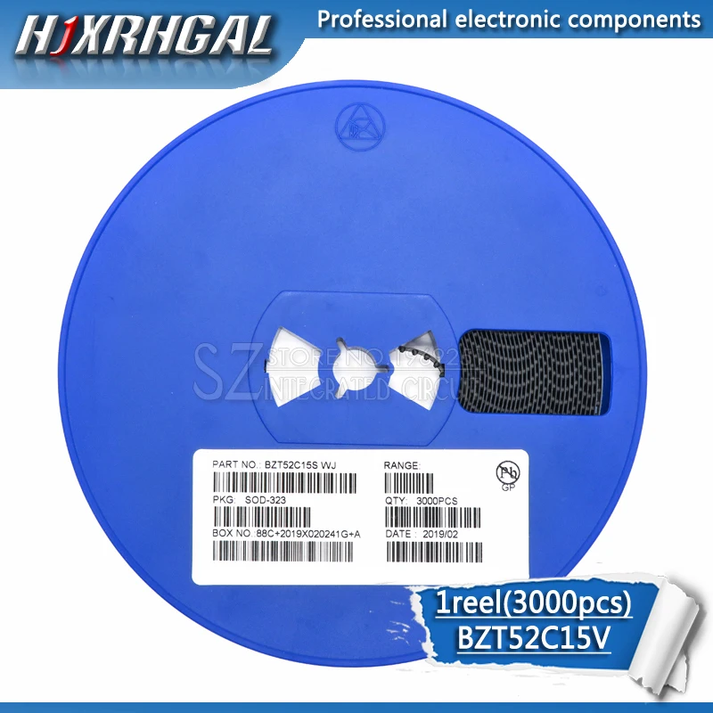 1 катушка 3000 шт. Zener диод BZT52C15V BZT52C SOD 323/123 WJ SMD новое и оригинальное HJXRHGAL|Диоды| |
