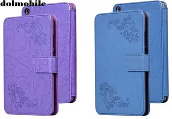 

dolmobile Print Flower PU Leather Case Cover for Huawei Mediapad T3 7 7.0 WIFI BG2-W09 Tablet Hand Holder Grip Shell Stylus Pen