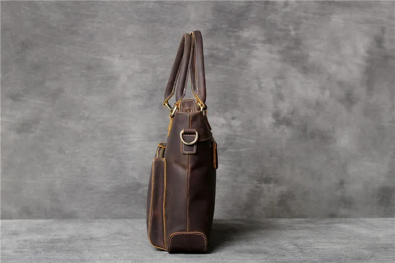 PNDME Высокое качество crazy horse кожаный мужской портфель ретро повседневный простой ручной работы сумка для ноутбука сумка через плечо диагональная посылка