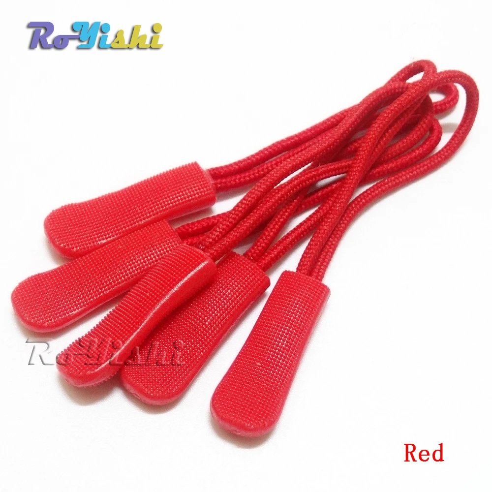 10pcs Mix Color Cord Zipper Pull Strap Lariat Black For Apparel Accessories