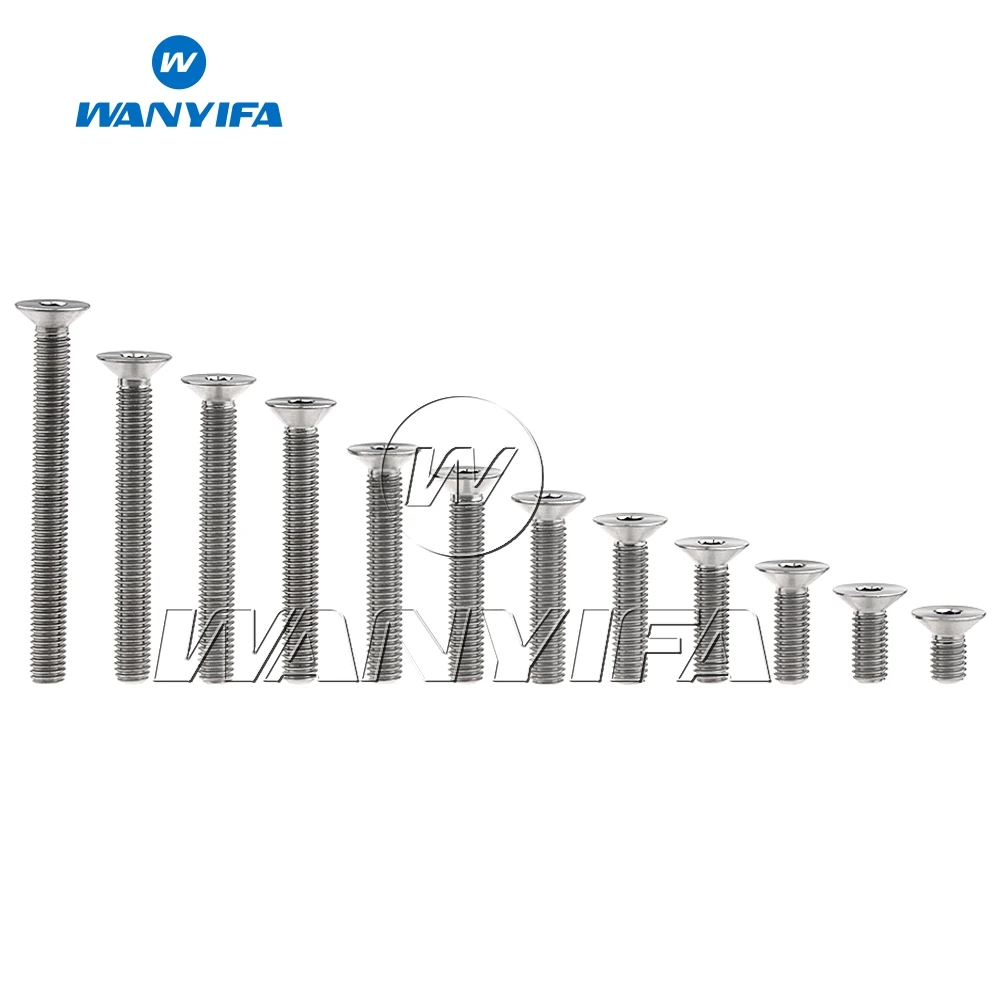 

Wanyifa Titanium Ti M8x15 20 25 30 35 40 45 50 60 80mm Countersunk Head Bolt Screw for Bicycle Motorcycle