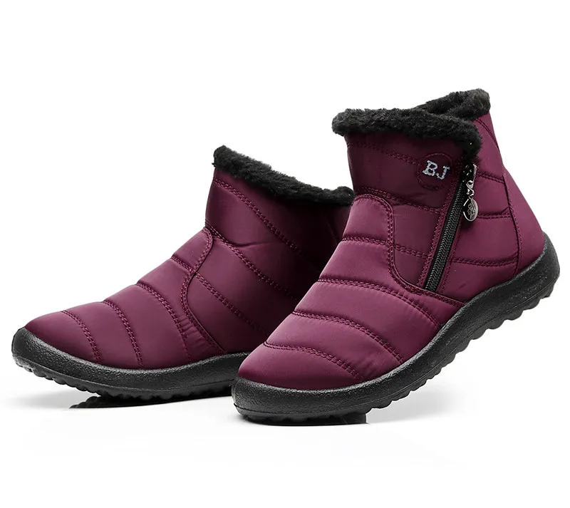 TIMETANG2018 Winter Shoes Woman Snow Boots With Plush Inside Botas Mujer Waterproof Plus Size 43 Winter Boots Female BootiesE229