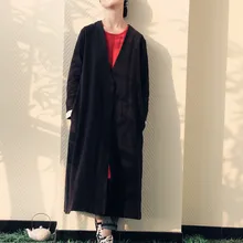 Женская жидкости Краткое Верхняя одежда дизайн винтажные длинный Тренч и кардиган