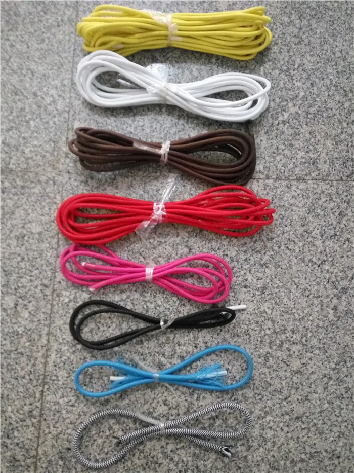 10m a lot fabric electrical cable Electric cable retro 20.75 textile woven mesh cable wire and the color blue of power lines (14)