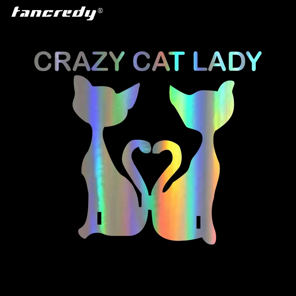 Tangcredy 10*10 см Crazy Cat Lady бампер для автомобиля наклейка и виниловые наклейки животных