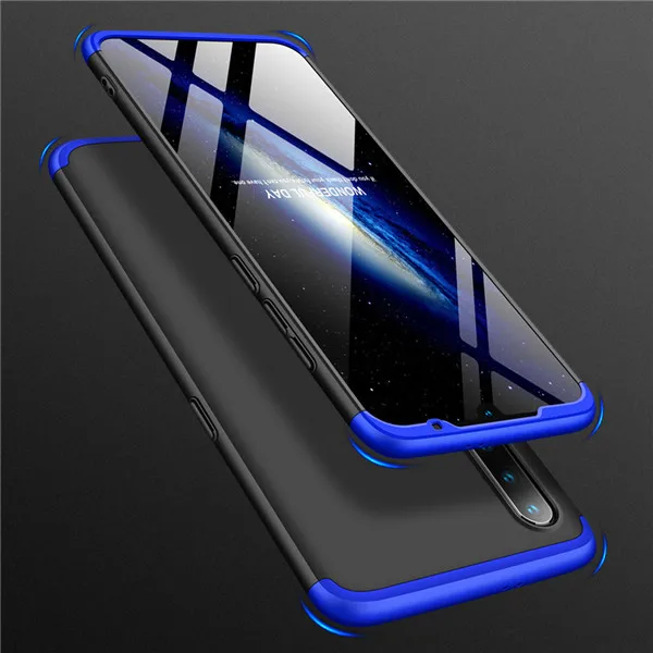 Чехол на для Xiaomi mi 9 mi 9t pro для сяоми ксиоми ми 9t чехол 360 градусов защитный чехол жесткий пластиковый чехол на для Xiaomi mi 8 mi 8 lite для сяоми ксиоми ми 8 Лайт закаленное стекло чехол полное покрытие - Цвет: Black and Blue Case