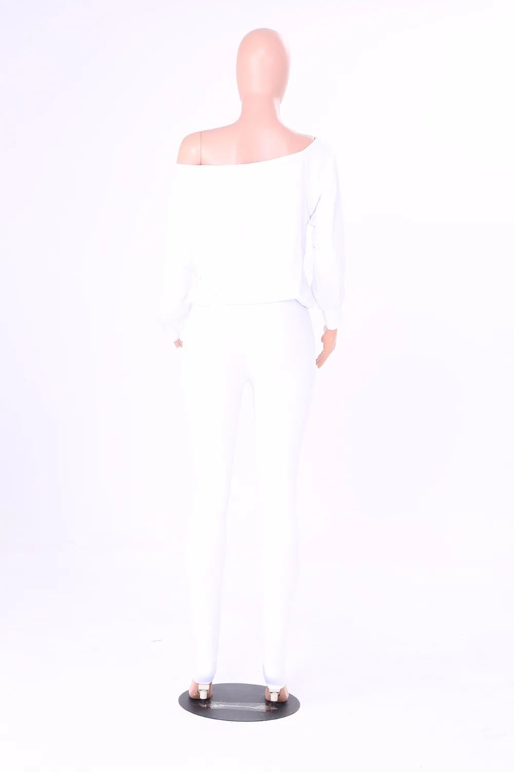 Женский комплект из двух предметов 2019 женский весенний костюм с открытыми плечами сексуальный комплект из двух предметов топ и брюки Мода