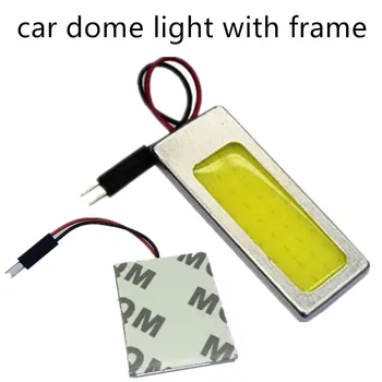 

10 pieces best price sale COB 36 Chip LED Panel light bulbs Car Interior Reading Map Lamp T10 Festoon Dome Adapter DC12V Frame