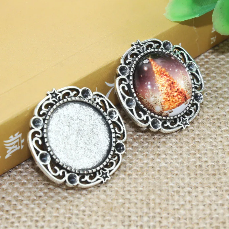 10pcs 20mm Inner Size Zinc alloy Simple Necklace Pendant Cameo Cabochon Base Tray Bezel Blank A0015 | Украшения и аксессуары