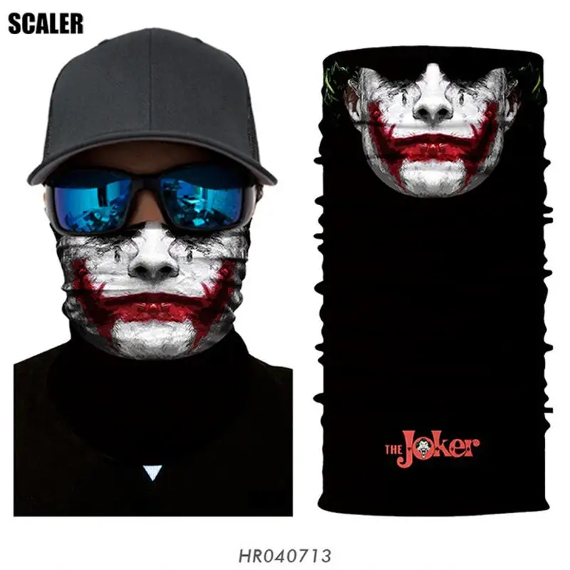 Индивидуальные горлышки 3D бесшовные череп бандана шарф Jokers животное Велоспорт многофункциональные головные уборы Прогулка повязка на голову