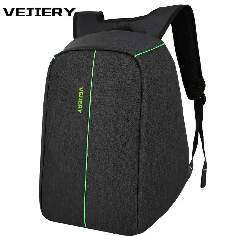 

VEJIERY Anti-theft Men Backpack For 15.6 inches Laptop Backpack Large Capacity Stundet Backpack Reflective Casual Style Bag