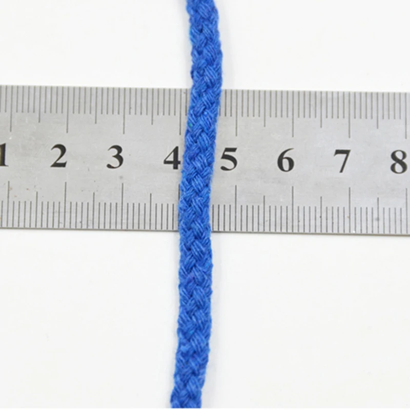 Lshangnn 5mm Diy accessories twisted round 100% cotton cord decoration rope Beige cotton rope hand woven drawstring 24color