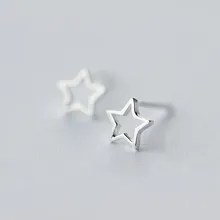925 Твердые стерлингового серебра пирсинг звезда серьги-гвоздики для женщин подарок Стерлинговое серебро ювелирные изделия Pendients Brincos EH960