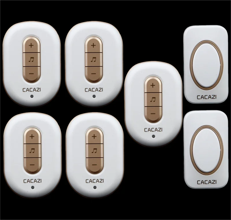 

Free shipping! 2 transmitter + 5 Receiver New Wireless Doorbell With Remote Control Musical 48Tunes Digtal doorchime