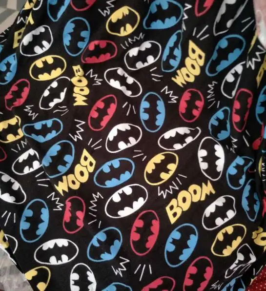 50x170 см Мстители супер герой Бэтмен лайкра хлопок ткани вязать лоскутное DIY детей материал платье вышитая Футболка