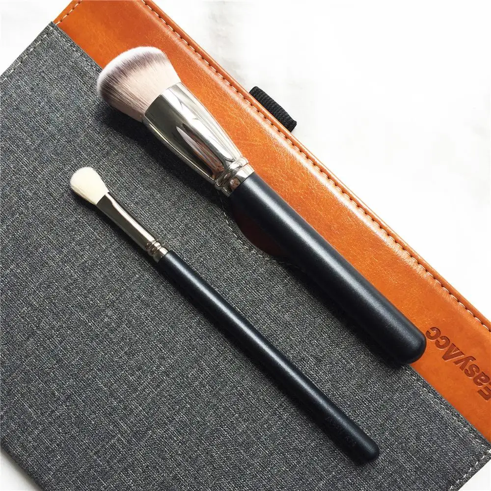 

The Synthetic Rounded Slant Foundation Brush 170 & Synthetic Blending Brush 217s - Must Have Face and Eye Brush