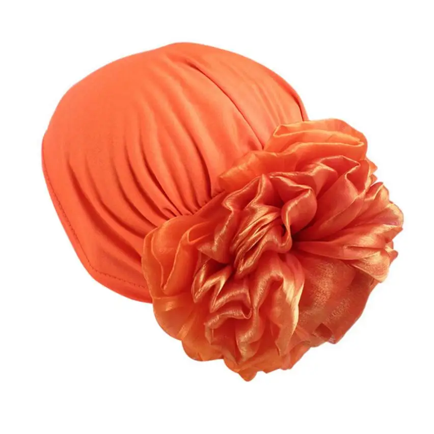 Женская шляпа, твердые онкологические химикаты, головные уборы, Шапочка-тюрбан, головные уборы для женщин - Цвет: Оранжевый