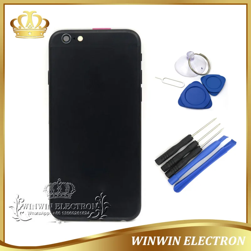 

100% Tested Replacement Back Cover Middle Frame for iphone 6S Chassis Housing with Flex Cable Assembly Battery Door and Buttons