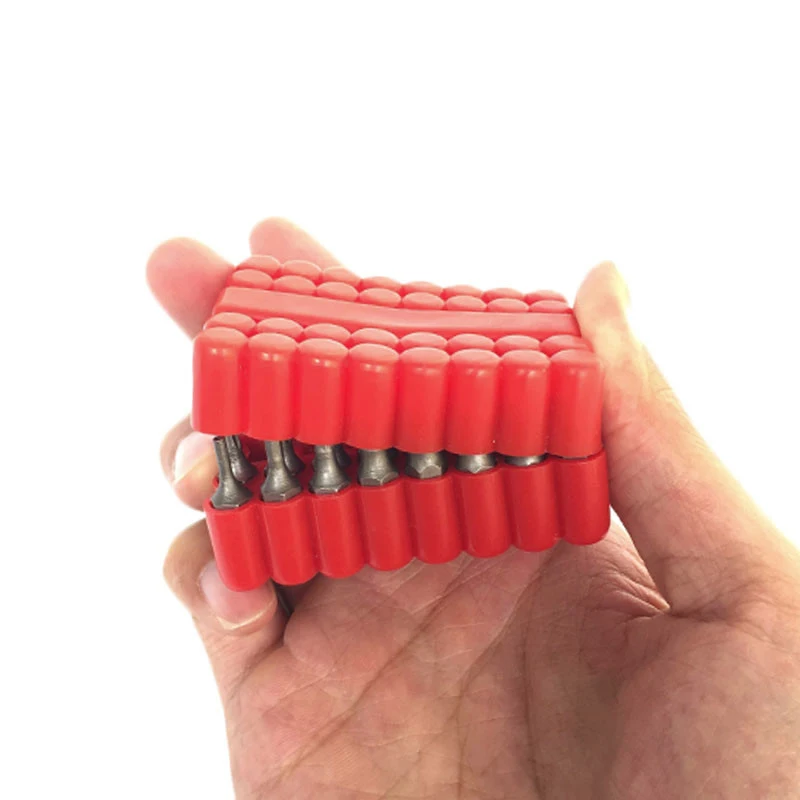 33 sets of hot sets of hollow head of the word cross word plum U word screwdriver safety screw 25mm red and blue box DAJ016 (6)
