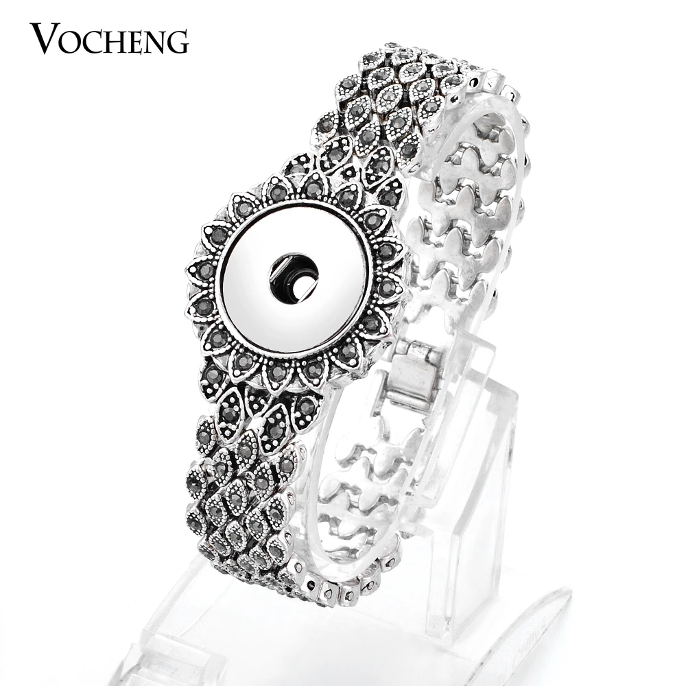 

10pcs/lot Vocheng Ginger Snap Button Bracelet Vintage 18mm Metal Jewelry NN-314*10 Free Shipping