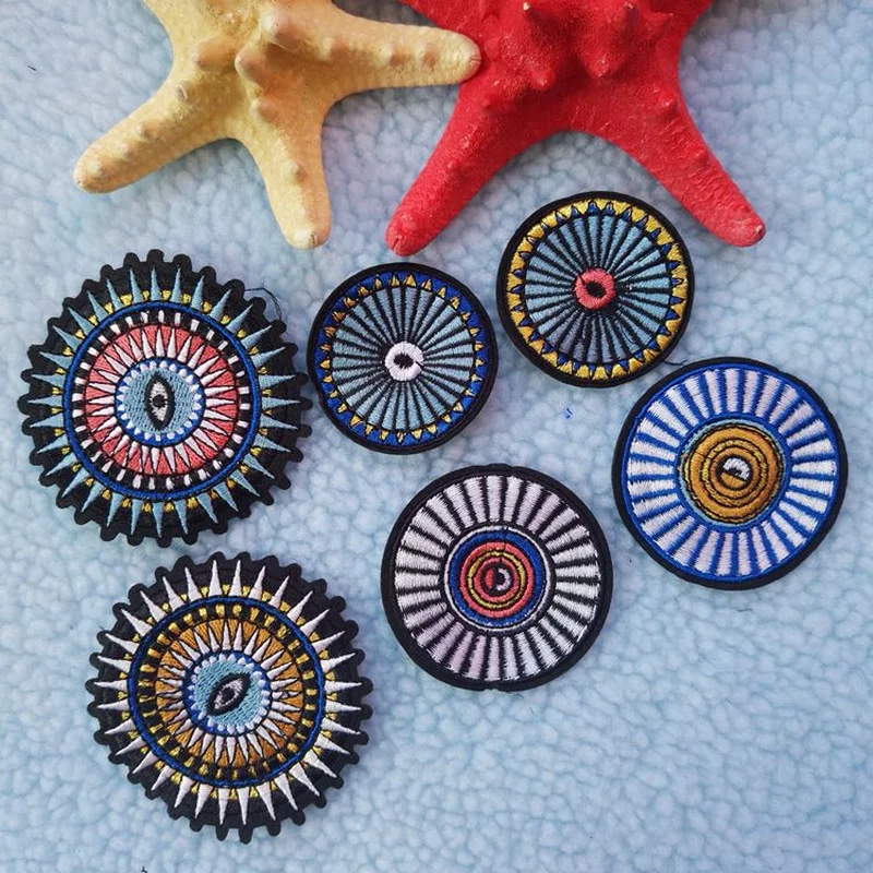 

20pcs/lot Round Circular Embroidery Patch Badge Sticker Clothing Jacket Bag Shoes Decorative Accessories Stranger Things