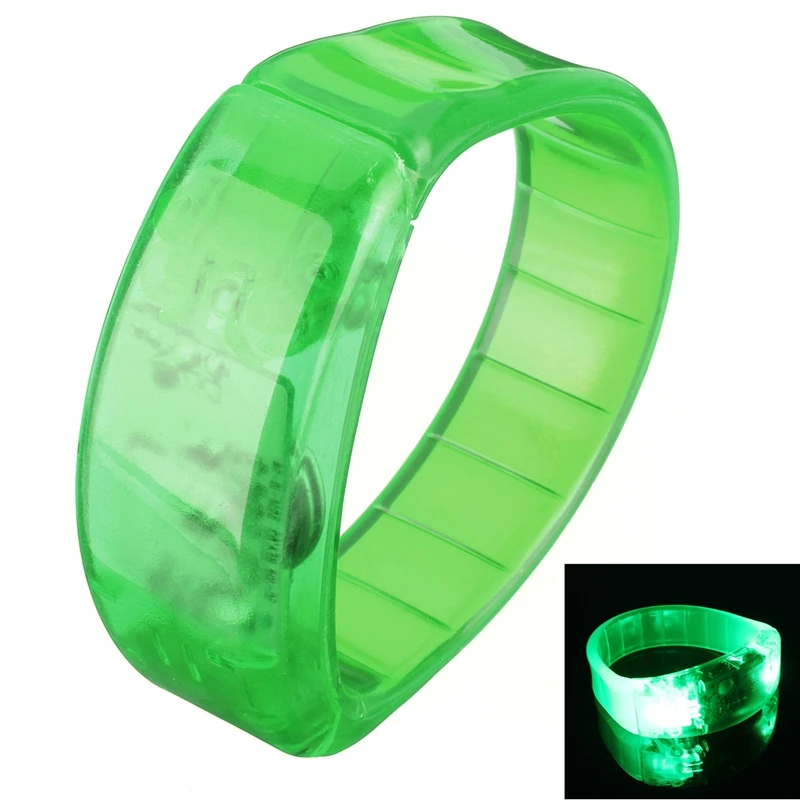 

6 Colors New Voice Control LED Light Glows Wristbands Bracelet Bangle Party Rave Concert