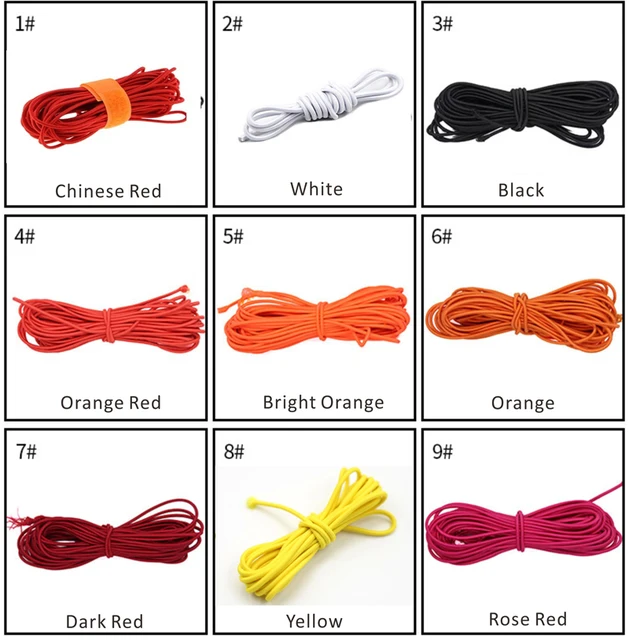 3 Meters/Lot Strong Elastic Rope Cord 3mm Round Bungee Shock Stretch String DIY 24 Multiple Colors 3 Meters/Lot Strong Elastic Rope Cord 3mm Round Bungee Shock Stretch String DIY 24 Multiple Colors