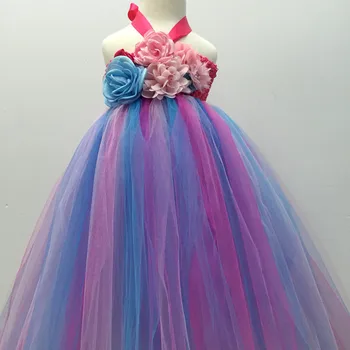 

Toddler Infant Baby Girls Flower Princess Tutu Dress Wedding Christening Easter Gown Formal Party Dresses 1 Year Birthday Dress
