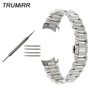 

Curved End Stainless Steel Watchband 20mm 22mm for Luminox Men Women Watch Band Butterfly Clasp Strap Wrist Bracelet Silver Gold