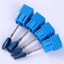 Синий сверло для ногтей кофемолка 5 шт./компл. для электрической дрели аксессуары маникюрный набор инструментов для дизайна ногтей