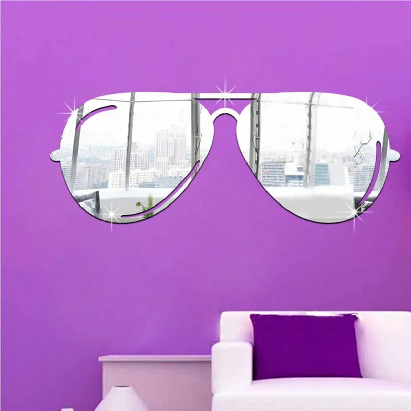 Autocollants Muraux Miroir En Acrylique Lunettes De Soleil Stickers Muraux En Acrylique Pour Decoration De Maison Autocollant En Miroir Decoration D Art Domestique S20 Aliexpress