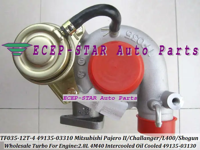 Турбокомпрессор TD04 49135 03130 03310 с масляным охлаждением для Mitsubishi Pajero II Challanger L400