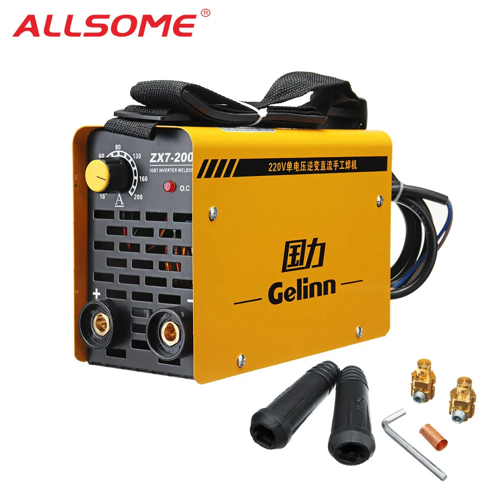 ALLSOME ZX7-200 220V 20-200A IGBT Schweißen Maschine MMA Tragbare Schweiß Inverter für Eisen & Stahl HT1870-1871 ALLSOME ZX7-200 220V 20-200A IGBT Schweißen Maschine MMA Tragbare Schweiß Inverter für Eisen & Stahl HT1870-1871