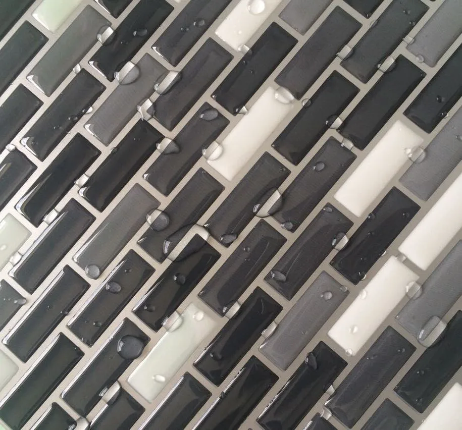 Peel and Stick Tile Brick Kitchen font b Backsplash b font Wall Tile Stone Gray font