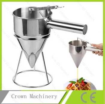 

Stainless Steel Waffle Pancake Batter Dispenser; Syrup to squeeze feeder funnel