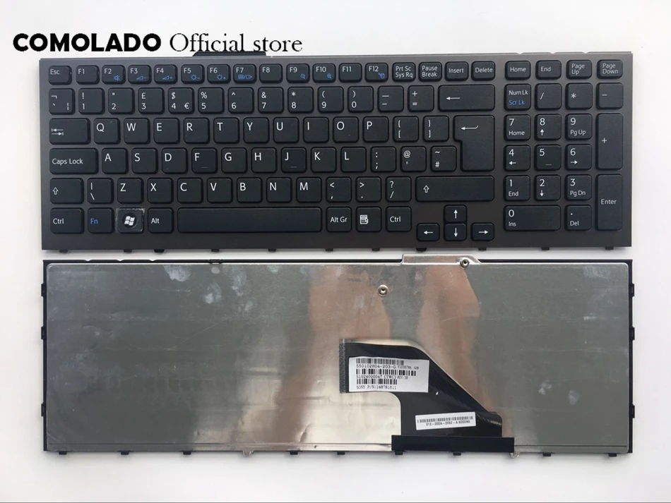 

UK Keyboard For SONY VPCF VPCF11 VPCF12 VPCF13 F11 F12 series With Black Frame Laptop Keyboard UK Layout