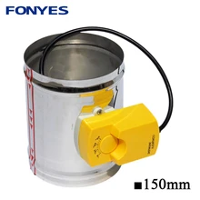 HVAC 150 мм из нержавеющей стали Демпферная заслонка трубопровод регулируемый объем воздуха Регулирующий Электрический трехпозиционный обратный клапан 220 В