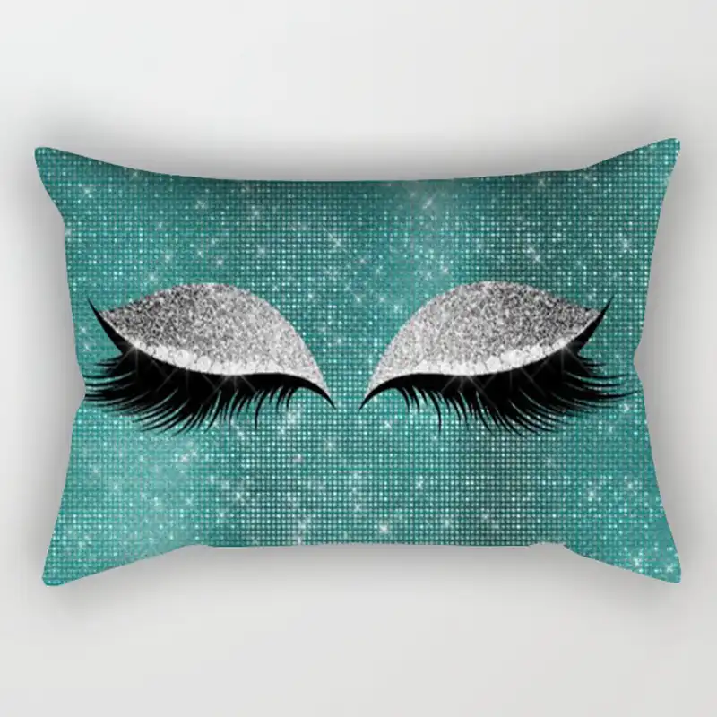 Beautiful Eyelash Print Cushion Cover Sofa Seat Throw Pillows Rectangle Sleeping Waist Pillowcase Eye Lashes Decorative Cushions Beautiful Eyelash Print Cushion Cover Sofa Seat Throw Pillows Rectangle Sleeping Waist Pillowcase Eye Lashes Decorative Cushions