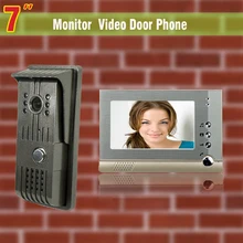 7″ video door phone intercom system night vision intercom video door phone entry system with 1 Camera1 Monitor video intercom