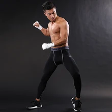 Мужские обтягивающие дышащие штаны для фитнеса, бега, Компрессионные Леггинсы для баскетбола, тренировок, бега, эластичная спортивная одежда