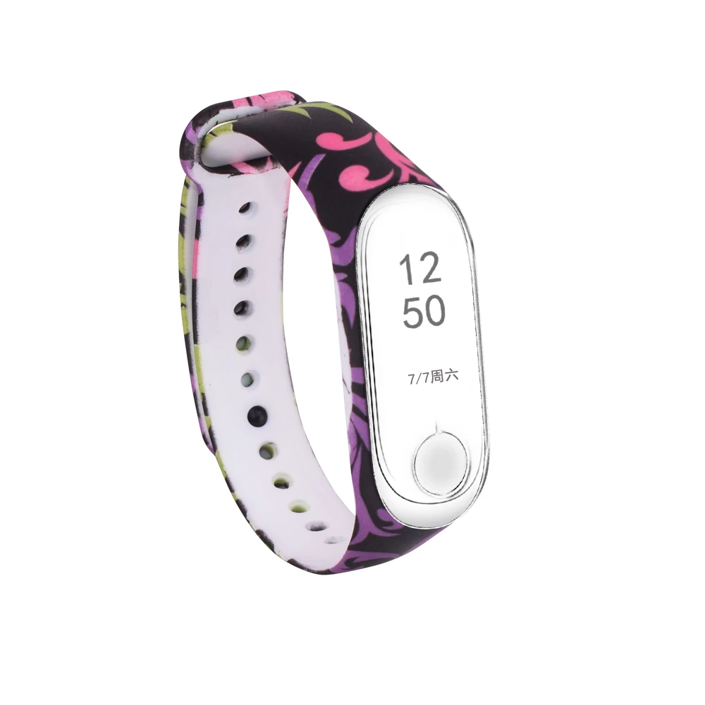 Ремешок спортивный для смарт часов Xiaomi Mi Band 3 браслет с принтом xiaomi mi band