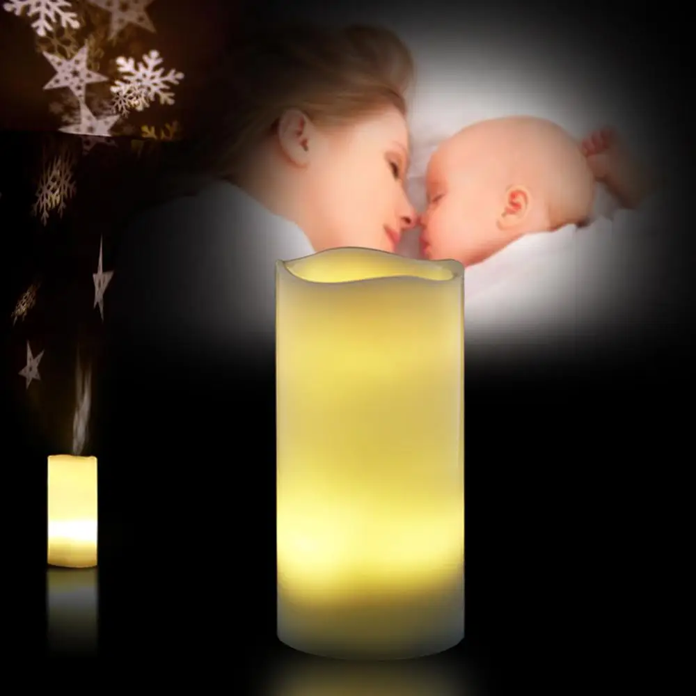 

HobbyLane LED Candle Shape Christams Snowflower Rotation Projection Lamp With Remote Control Holiday Lights