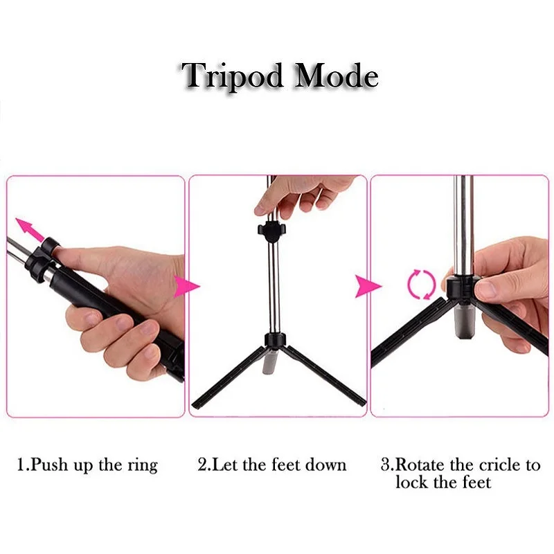 JOYTOP Fashion Foldable Selfie Stick Bluetooth Selfie Stick+Tripod+Bluetooth Shutter Remote Controller for Mobile Phone Stick