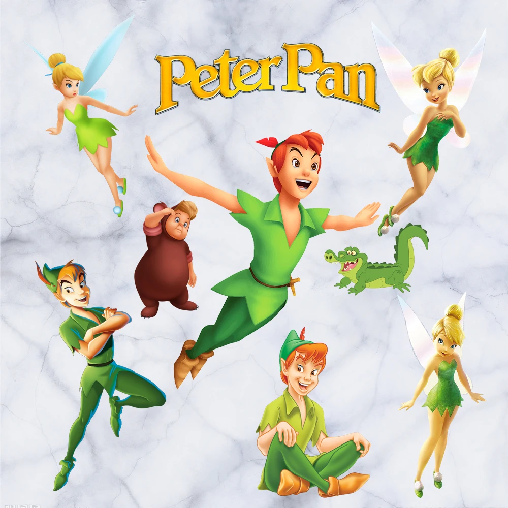 

Peter Pan Wall Stickers Fairy Tale 3D Decals Cartoon Wallpaper Decor For Bedroom 021