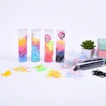 1 бутылочка одноразовая эластичная маленькая резиновая лента детская резинка из хвоща не повредит кольцо для волос G0502