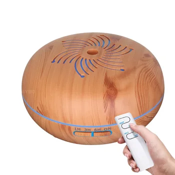 

DEKAXI 500ML Wood Grain Ultrasonic Humidifier Aroma Essential Oil Diffuser Aromatherapy Diffuser with Remote Control for Home